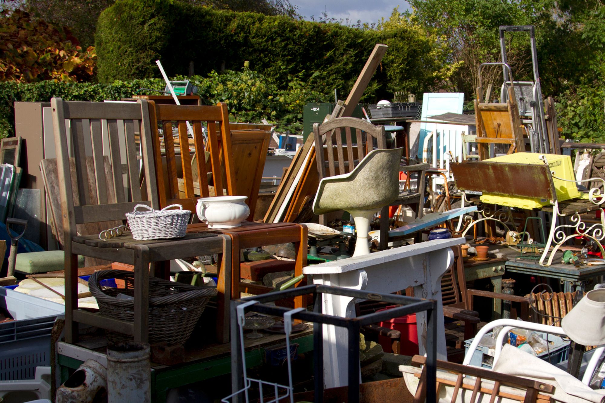 A collection of various furniture pieces, highlighting junk removal services in Columbia, SC.